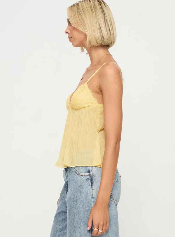 Mysty | Lace Pleated Top