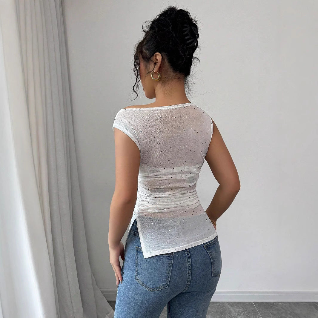 Sheer Grace Mesh Top