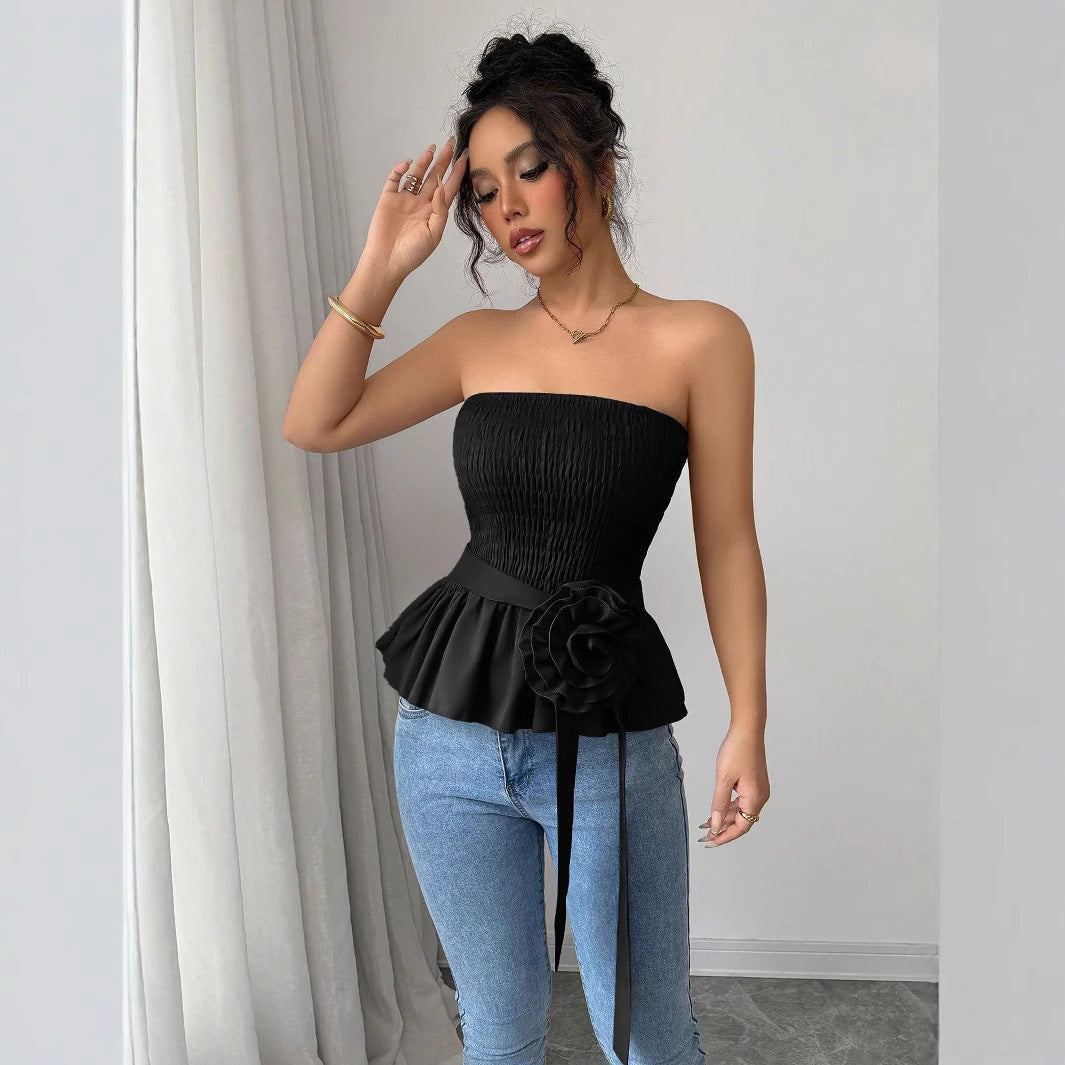 Petal Pop Strapless Top